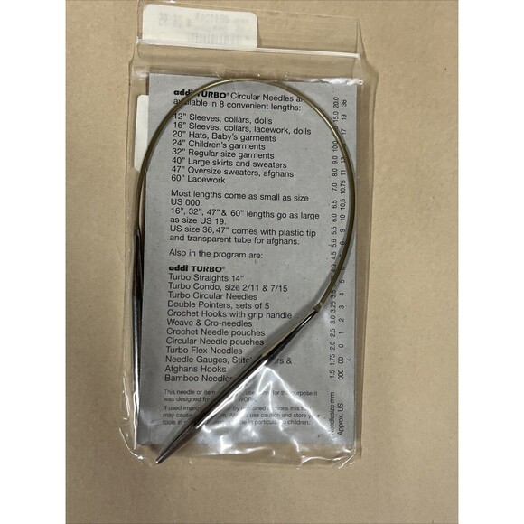 Lot‎ of 3 Skacel Addi Turbo Knit Faster Us 15 24”, 11 16”, 9 16” - Picture 5 of 7